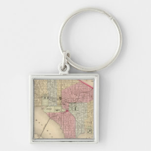 Washington Map by Mitchell Keychain