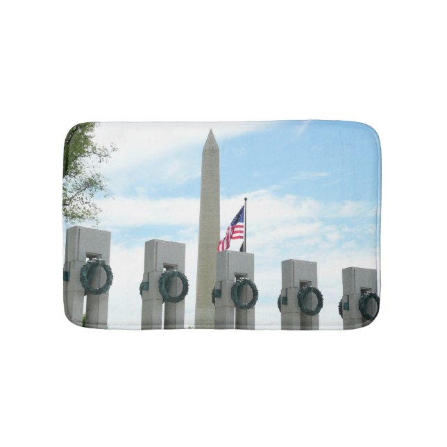 Washington Monument and WWII Memorial in DC Bath Mat (Front)