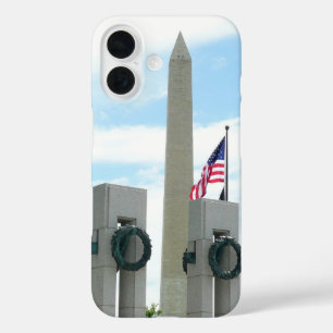 Washington Monument and WWII Memorial in DC iPhone 16 Case