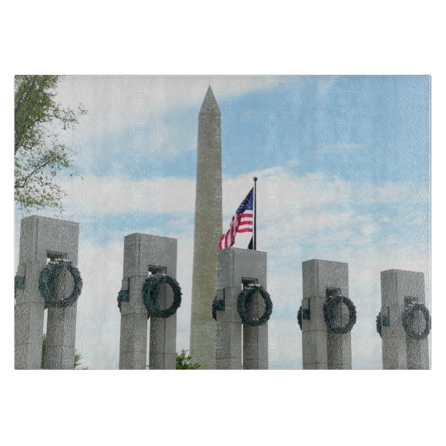 Washington Monument and WWII Memorial in DC Cutting Board (Front)