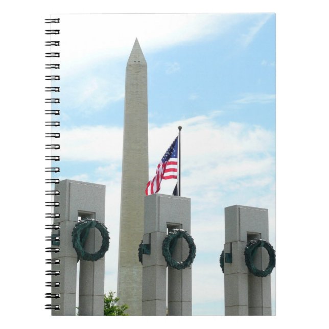 Washington Monument and WWII Memorial in DC Notebook (Front)