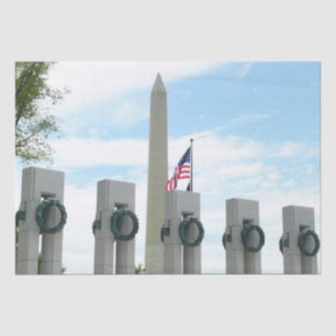 Washington Monument and WWII Memorial in DC Tissue Paper