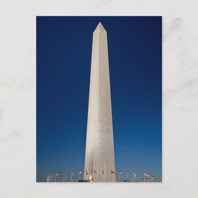 Washington Monument at Dusk Postcard (Front)