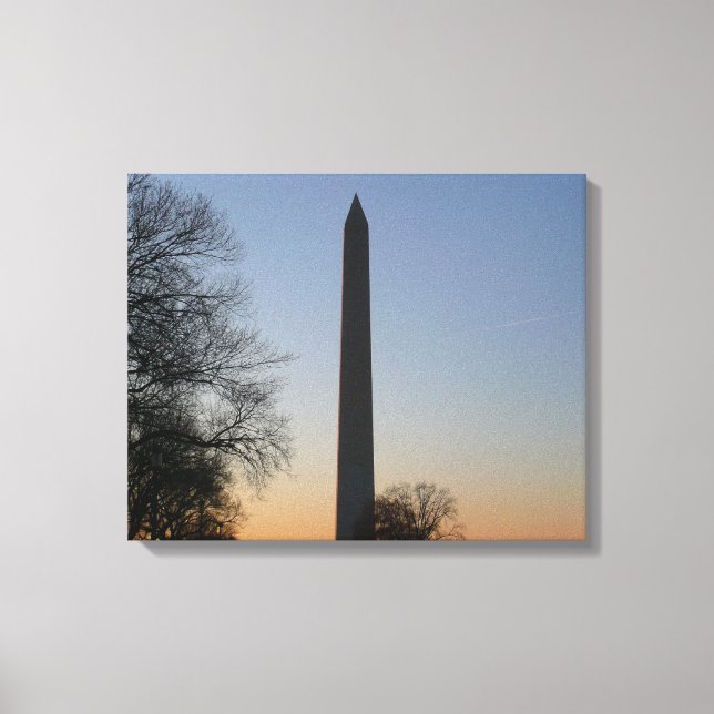 Washington Monument at Sunset in DC Canvas Print (Front)