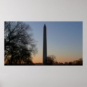 Washington Monument at Sunset in DC Poster