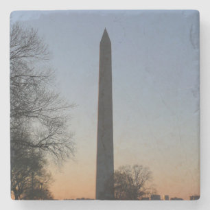 Washington Monument at Sunset in DC Stone Coaster