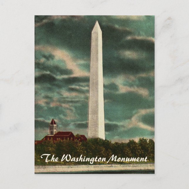 Washington Monument by Night Postcard (Front)