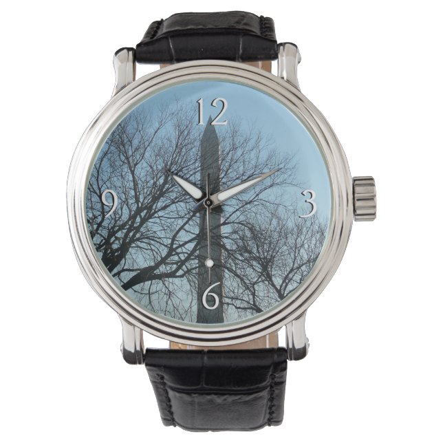 Washington Monument in Winter I Landscape Watch (Front)