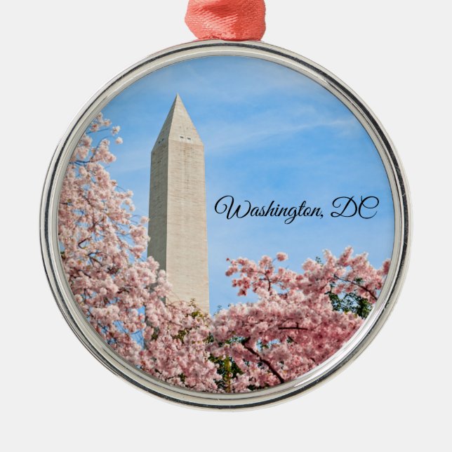 Washington Monument Metal Ornament (Front)