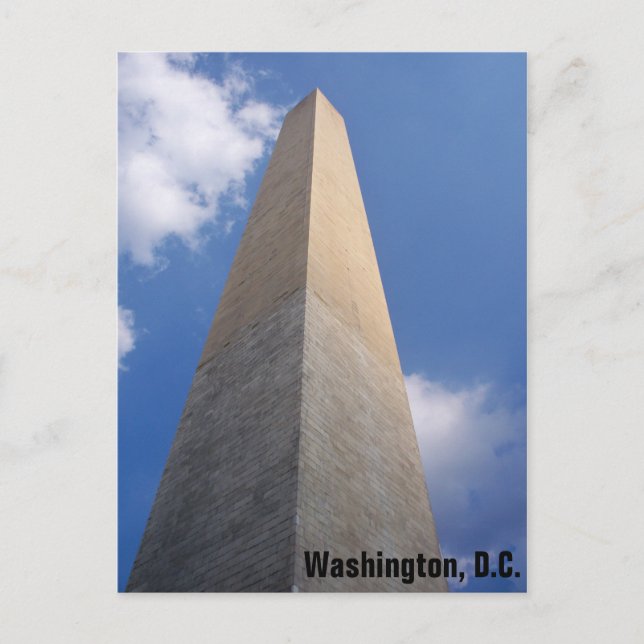 Washington Monument Postcard DC Fieldtrip Souvenir (Front)