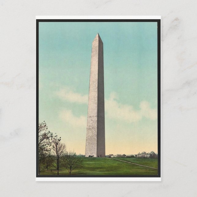 Washington Monument rare Photochrom Postcard (Front)