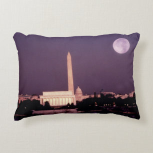 Washington Monument, the Capitol and Jefferson Decorative Pillow
