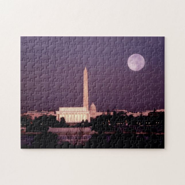 Washington Monument, the Capitol and Jefferson Jigsaw Puzzle (Horizontal)