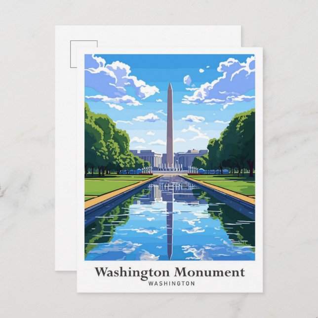 Washington Monument United States Travel Postcard (Front/Back)