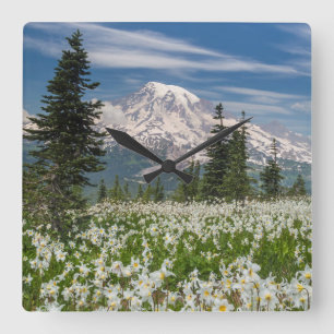 Washington, Mount Rainier National Park 1 Square Wall Clock