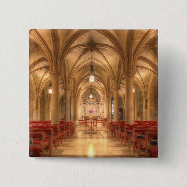 Washington National Cathedral Bethlehem Chapel 2 Inch Square Button (Front)