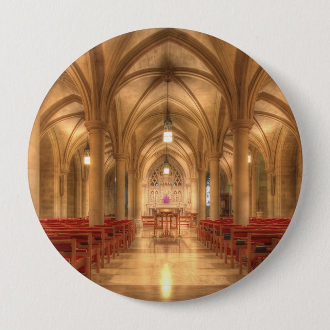 Washington National Cathedral Bethlehem Chapel 4 Inch Round Button (Front)