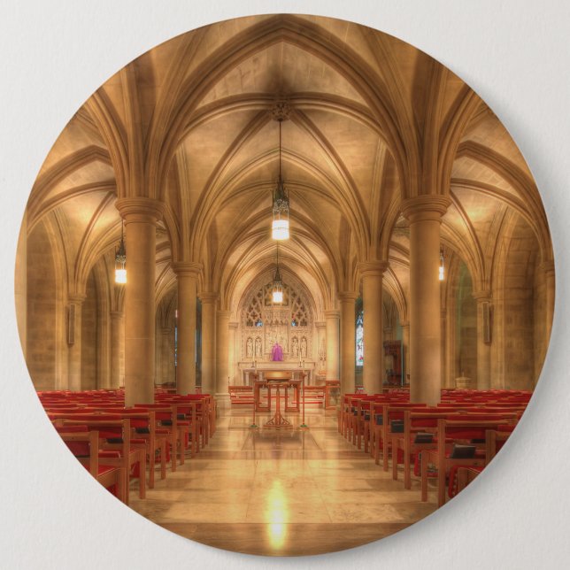 Washington National Cathedral Bethlehem Chapel 6 Inch Round Button (Front)