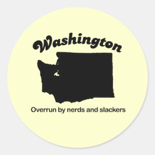 Washington - Nerds and Slackers Classic Round Sticker