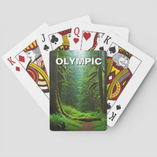 Washington olympic national park hoh rainforest playing cards