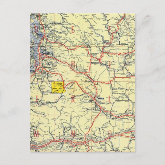 Washington, Oregon, Idaho Postcard (Front)