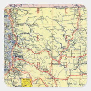 Washington, Oregon, Idaho Square Sticker