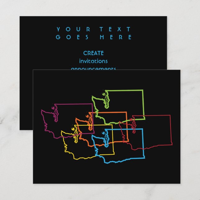 washington pride blur invitation (Front/Back)