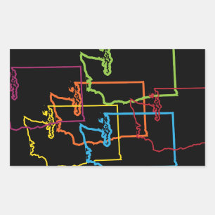 washington pride blur sticker