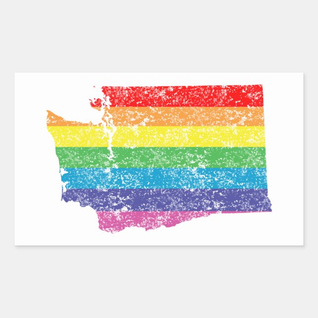 washington rainbow sticker (Front)
