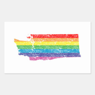 washington rainbow sticker