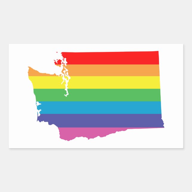 washington rainbow sticker (Front)