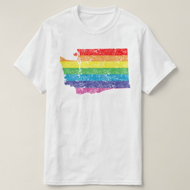 washington rainbow T-Shirt (Design Front)