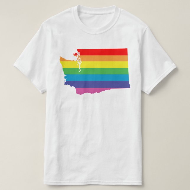 washington rainbow T-Shirt (Design Front)