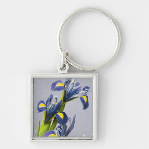 Washington, Redmond, Purple Irises Keychain