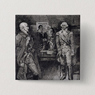 Washington Refusing a Dictatorship 2 Inch Square Button