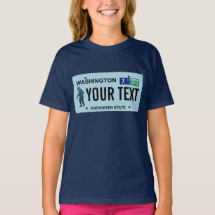 Washington Sasquatch License Plate T-Shirt