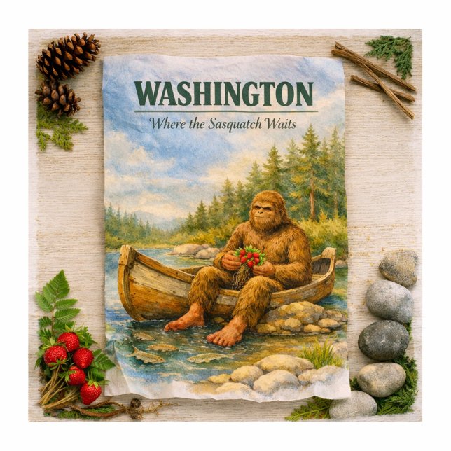Washington Sasquatch Summer Canoe  Tissue Paper (Creator Uploaded)