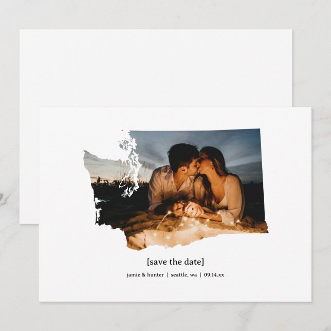 Washington Save the Date Photo Card (Front/Back)