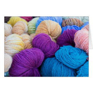 Washington, Seabeck. Balls of colourful yarn