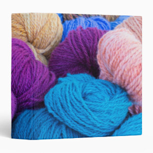 Washington, Seabeck. Balls of colourful yarn Binder