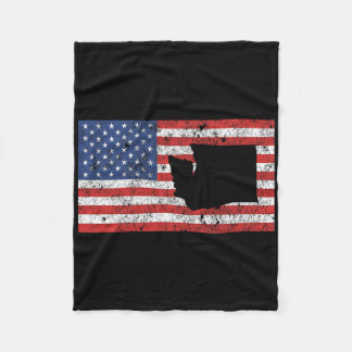 Washington Seattle Spokane Tacoma Vancouver Olympi Fleece Blanket