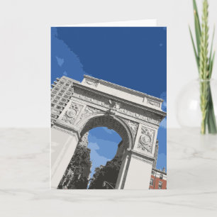 Washington Square Arch New York City Blue Sky Card