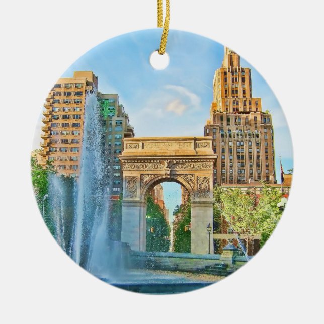 Washington Square Park, NYC Ceramic Ornament (Front)