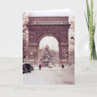 washington square park tree happy holidays holiday card