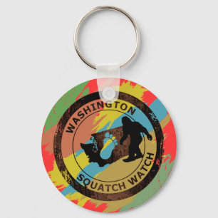 Washington Squatch Watch Keychain