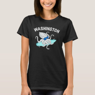 Washington Squid Surfing Northwest Surf Cephalopod T-Shirt