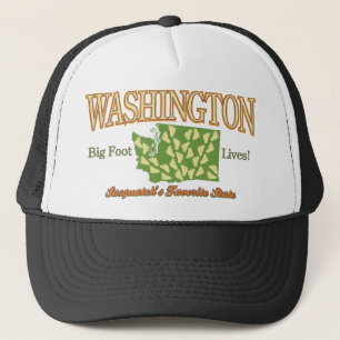 Washington State - Bigfoot Lives! Trucker Hat