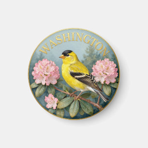 Washington State Bird American Goldfinch Magnet