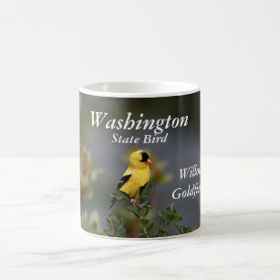Washington state bird willow goldfinch coffee mug