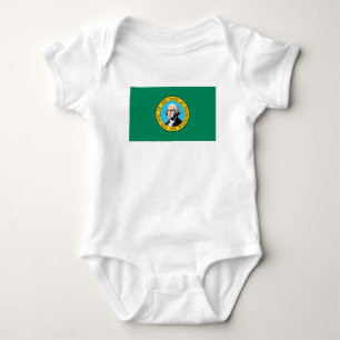 Washington State Flag Baby Bodysuit